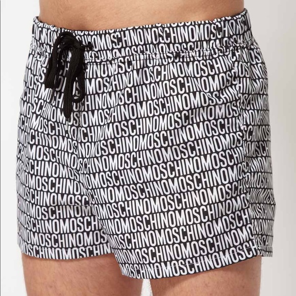 moschino mens swim trunks